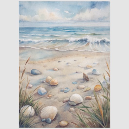 Een Coastal Series Design 24 Tissuepapier (Voorkant)
