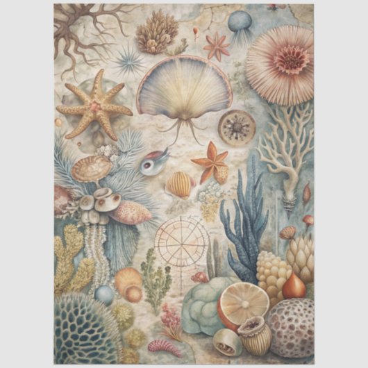Een Coastal Series ontwerp 46 Tissuepapier (Voorkant)
