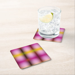 Een coasters met een levendige gradiënt van roze kartonnen onderzetters