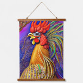 Een Cock-a-Doodle-Doo Dag Hangend Wandkleed (Voorkant 2)