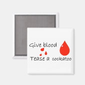 Een cockatoo laten proeven magneet (Voorkant / Achterkant)