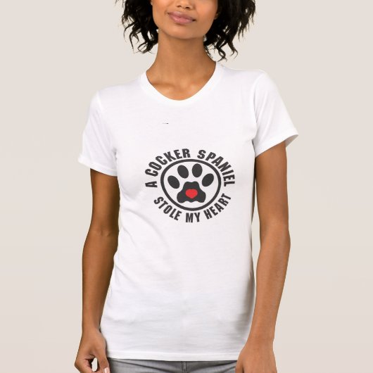 Een cocker Spaniel houdt mijn hart vast T-shirt (Voorkant)
