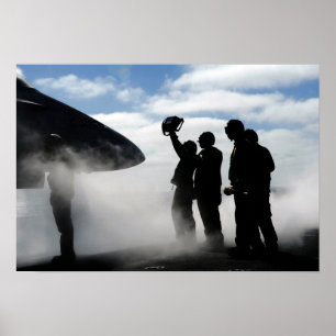 Een cockpitbemanningslid poster