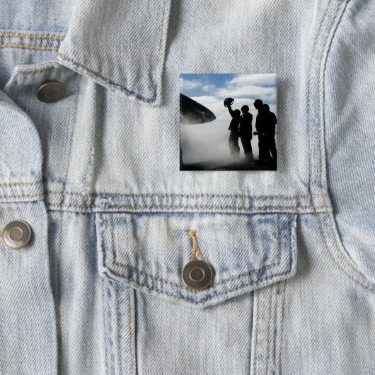 Een cockpitbemanningslid vierkante button 5,1 cm (In situ)