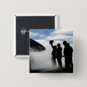 Een cockpitbemanningslid vierkante button 5,1 cm (Voorkant /achterkant)