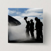 Een cockpitbemanningslid vierkante button 5,1 cm (Voorkant)