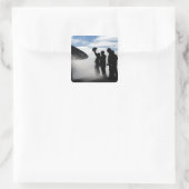 Een cockpitbemanningslid vierkante sticker (Tas)