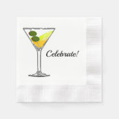 Een cocktailparty vieren servet (Voorkant)