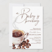 Een Coffee Baby is een Baby shower uitnodiging (Voorkant)