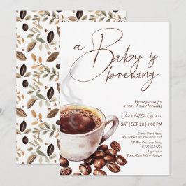 Een Coffee Baby is een Baby shower uitnodiging