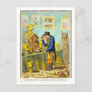 Een Cognocenti die overweegt Briefkaart