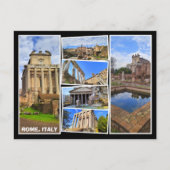 Een collage uit Rome, Italië Briefkaart (Voorkant)