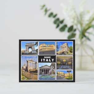 Een collage uit Rome, Italië Briefkaart