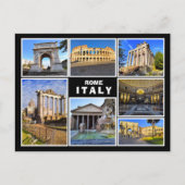 Een collage uit Rome, Italië Briefkaart (Voorkant)