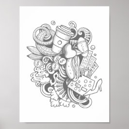 Een collage van Diverse Punten die Poster kleven v