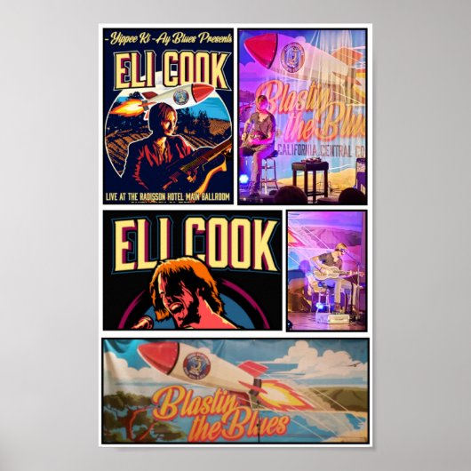 Een collage van een muziekconcert poster (Voorkant)