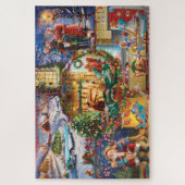 Een collage van kersttradities legpuzzel (Verticaal)