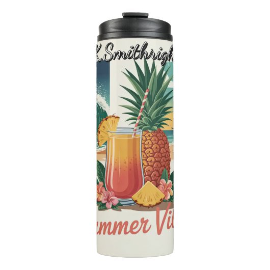 Een collage van zomerse vibes thermosbeker (Voorkant)