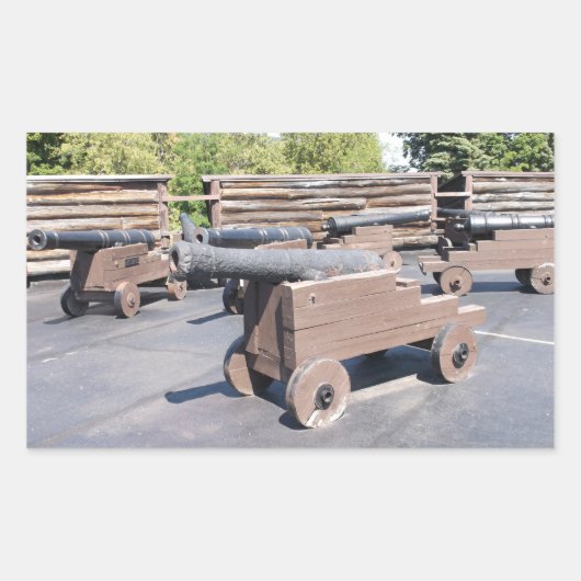 Een Collectie kanonnen Rechthoekige Sticker (Voorkant)