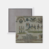 Een collectie maneouverplannen magneet (Voorkant / Achterkant)