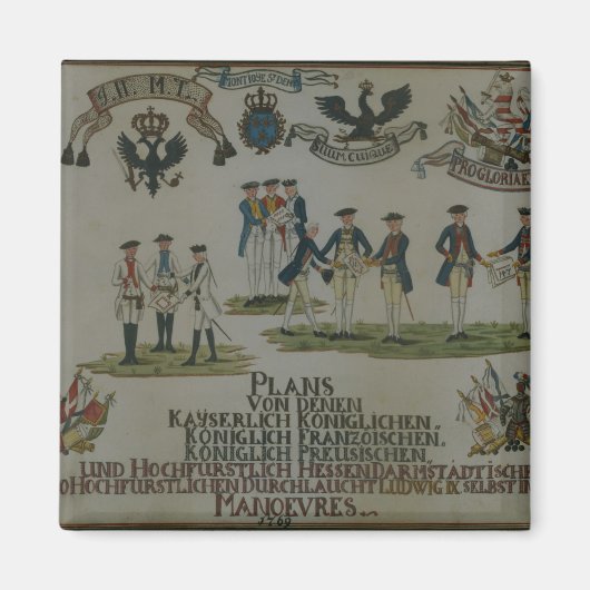 Een collectie maneouverplannen magneet (Voorkant)