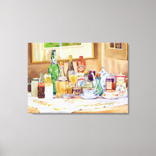 Een Collectie van Drinken Canvas Afdruk