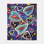 Een collectie van harten fleece deken (Voorkant)