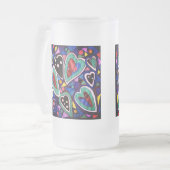 Een collectie van harten matglas bierpul (Voorkant links)