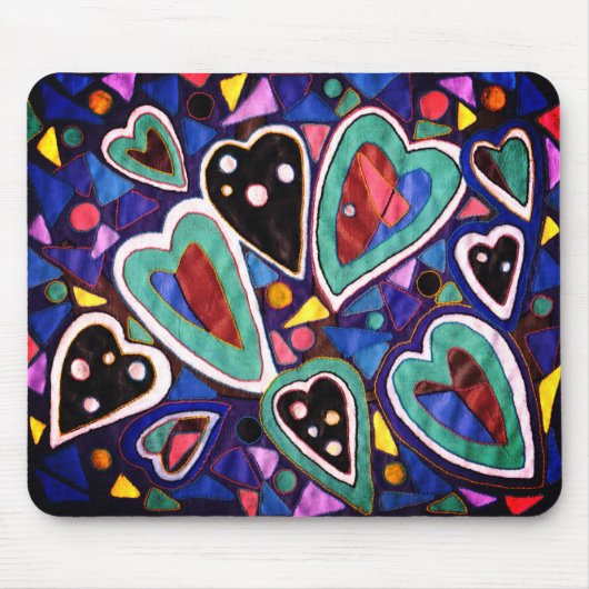 Een collectie van harten muismat (Voorkant)