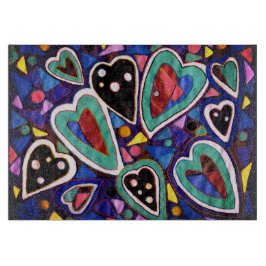 Een collectie van harten snijplank