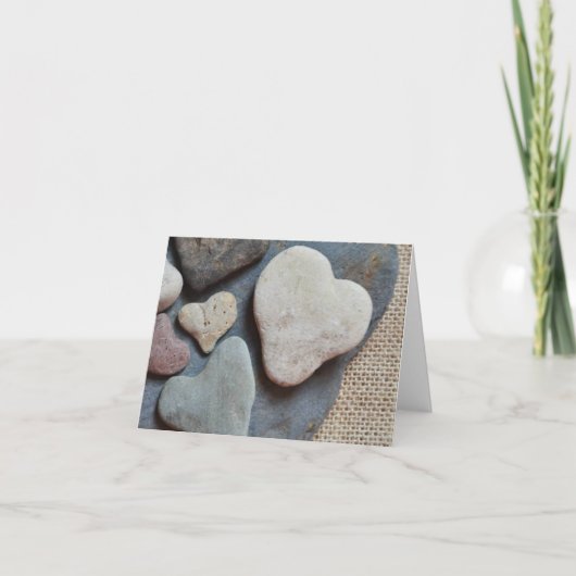 Een collectie van Heart Shaped Rocks Kaart (Voorkant)