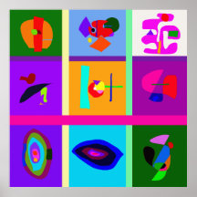 Een Collectie van Negen Abstracte Miniaturen 24