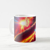 Een collectie van zonnestelsel planeet mokken (Voorkant links)