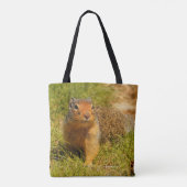 Een Columbiaanse landeekhoorn nadert Tote Bag (Achterkant)