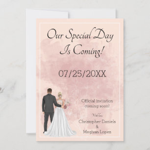 Een combinatie van onze speciale dag komt eraan save the date