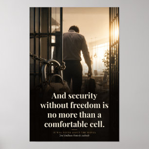 Een comfortabele cel Boek Citaat Kunst Poster