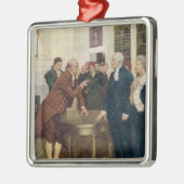 Een comité van patriotten dat een ultimatum stelt metalen ornament (Links)