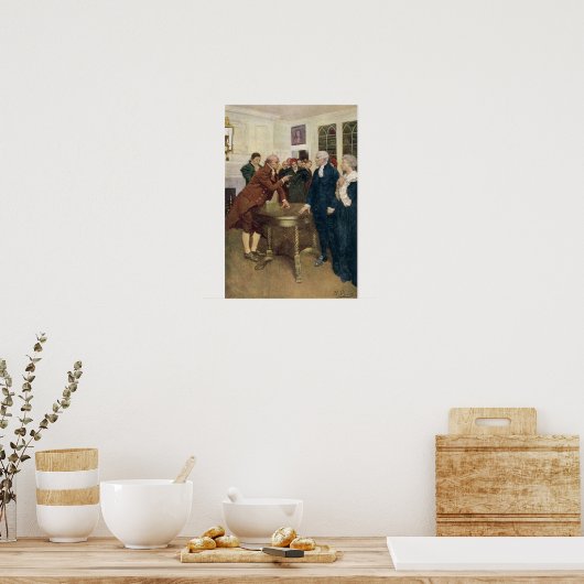 Een comité van patriotten dat een ultimatum stelt poster (Keuken)