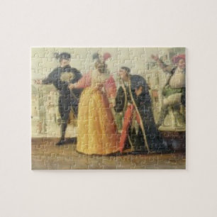 Een Commedia Dell Arte-groep voor een renaissance Legpuzzel
