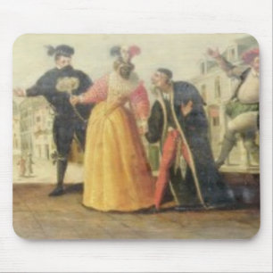 Een Commedia Dell Arte-groep voor een renaissance  Muismat