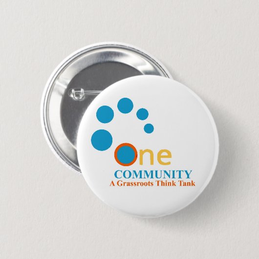 Eén communautaire Button met Thinktank (Voorkant /achterkant)