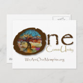 Eén CommUnity met Bonnie Gravette van Berkana Blue Briefkaart (Voorkant / Achterkant)