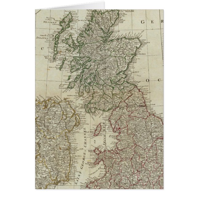 Een complete kaart van de Britse eilanden (Voorkant)