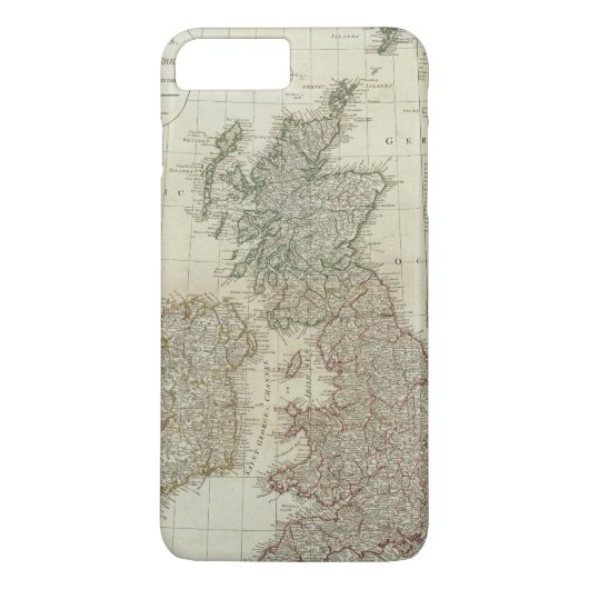 Een complete kaart van de Britse eilanden Case-Mate iPhone Case (Achterkant)