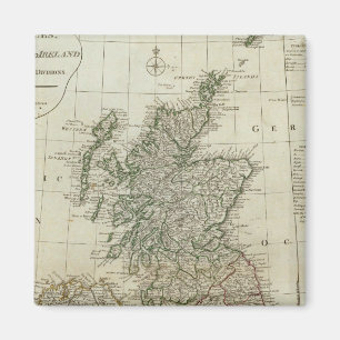 Een complete kaart van de Britse eilanden Magneet