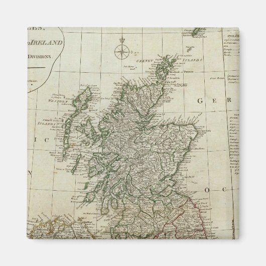 Een complete kaart van de Britse eilanden Magneet (Voorkant)