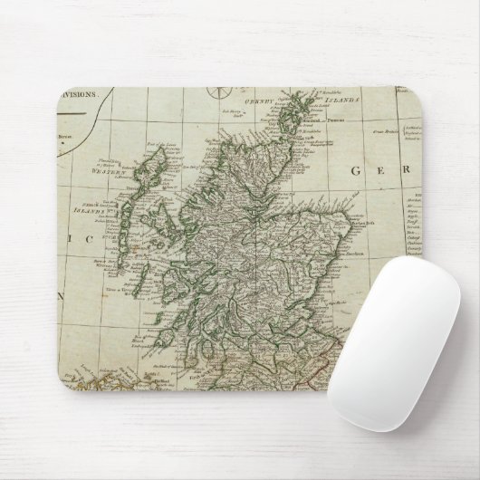 Een complete kaart van de Britse eilanden Muismat (Met muis)