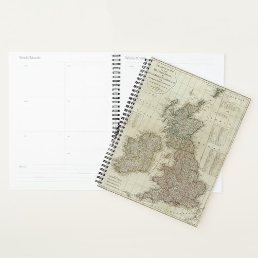 Een complete kaart van de Britse eilanden Planner (Display)