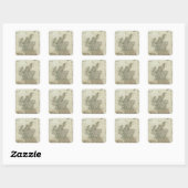 Een complete kaart van de Britse eilanden Vierkante Sticker (Vel)