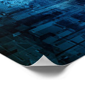 een complexe multidimensionele corridor poster (Hoek)